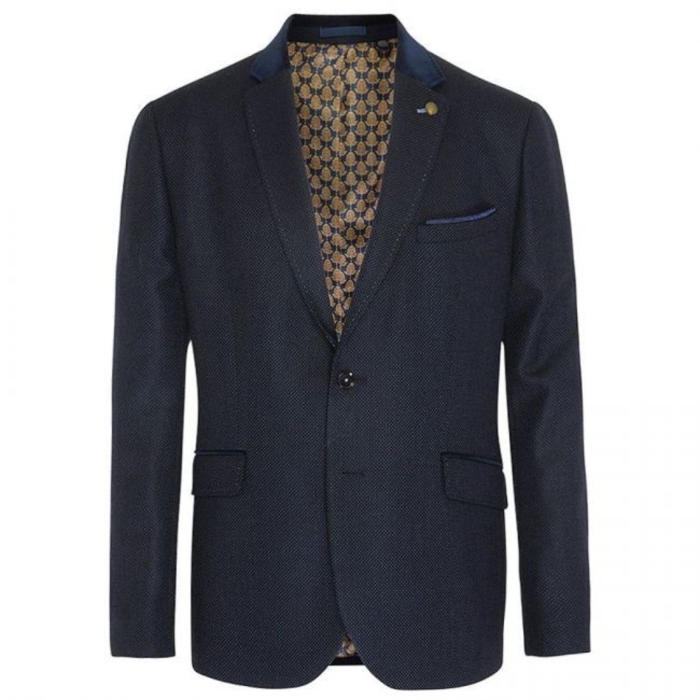 Ted Baker - Blazer. Size 3. M. Navy with velvet collar. Excellent cond. Joejen